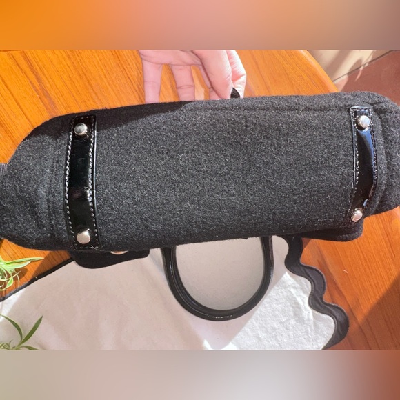 🖤 Kate Spade New York Black Italian Wool Felt Top Handle Tote - Picture 10 of 10